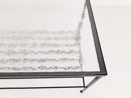 Image 1 of Mid-century modern minimalistic metal and glass coffee table