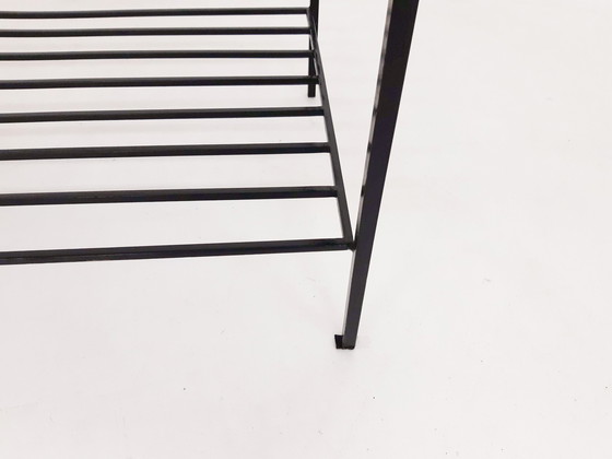 Image 1 of Mid-century modern minimalistic metal and glass coffee table