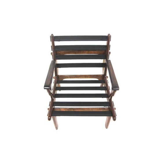 Image 1 of Vintage teak and fabric armchair, Sweden 1960
