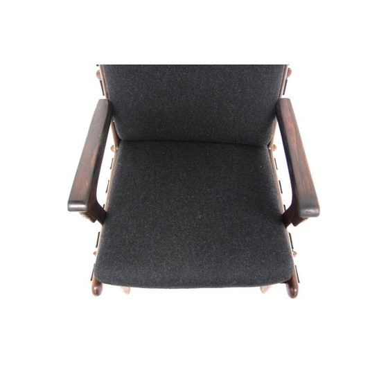 Image 1 of Vintage teak and fabric armchair, Sweden 1960