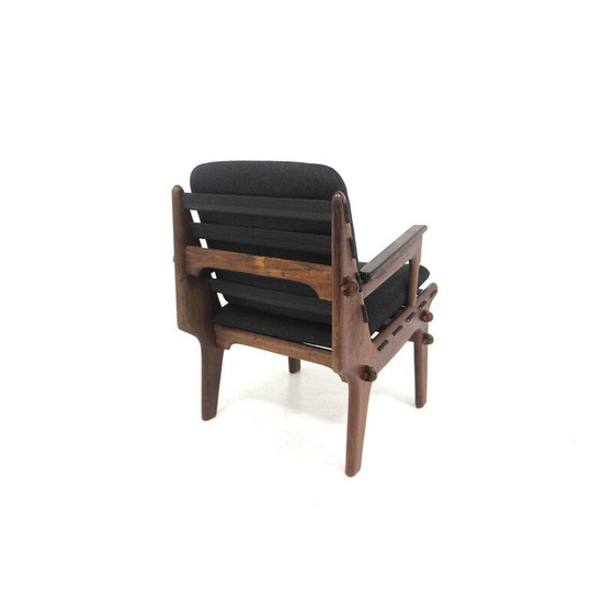 Image 1 of Vintage teak and fabric armchair, Sweden 1960