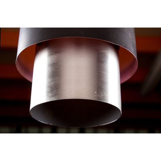 Image 1 of Vintage Zénith pendant lamp in aluminum and metal by Jo Hammerborg for Fog and Mørup, Denmark 1960