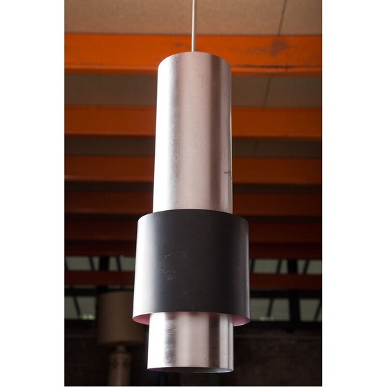 Image 1 of Vintage Zénith pendant lamp in aluminum and metal by Jo Hammerborg for Fog and Mørup, Denmark 1960