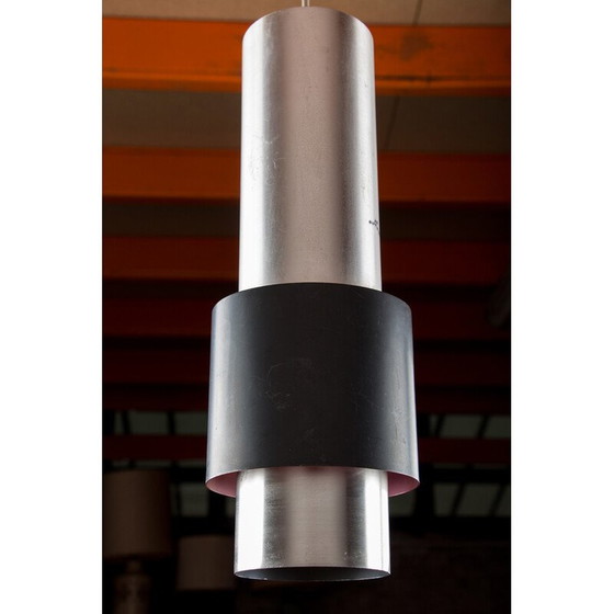 Image 1 of Vintage Zénith pendant lamp in aluminum and metal by Jo Hammerborg for Fog and Mørup, Denmark 1960