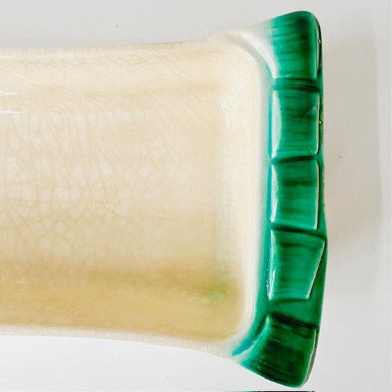 Image 1 of Vintage Breton majolica asparagus dish BCI casserole dish