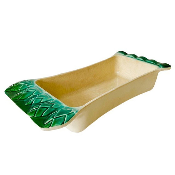 Image 1 of Vintage Breton majolica asparagus dish BCI casserole dish