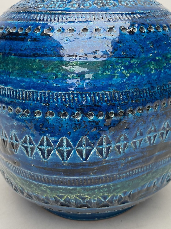 Image 1 of Vase Rimini Blue, Aldo Londi For Bitossi