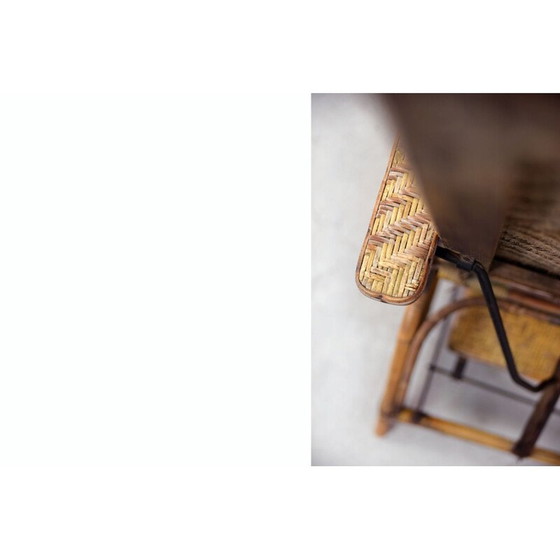 Image 1 of Vintage Bauhaus Rattan Chair with Ottoman by Erich Dieckmann, 1930s