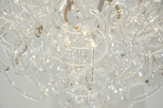 Image 1 of Giogali chandelier by Angelo Mangiarotti for Vistosi, Italy 1970.