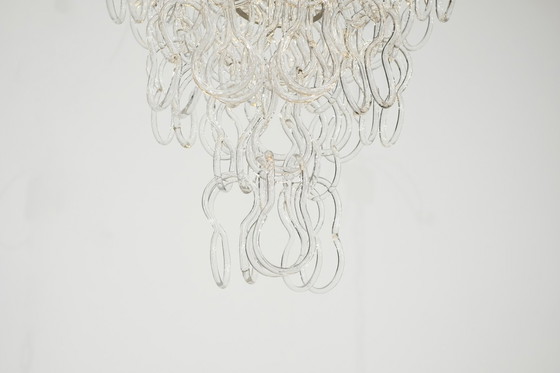 Image 1 of Giogali chandelier by Angelo Mangiarotti for Vistosi, Italy 1970.