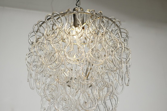 Image 1 of Giogali chandelier by Angelo Mangiarotti for Vistosi, Italy 1970.