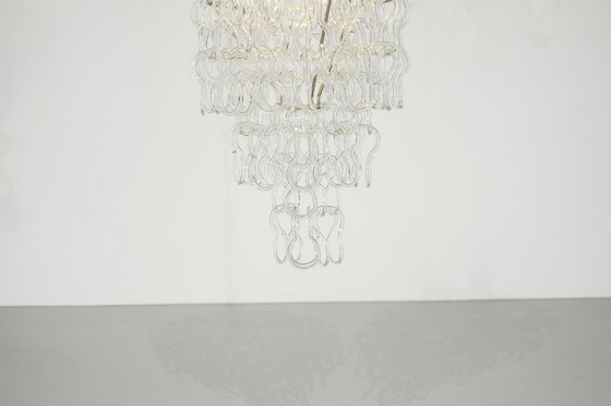 Image 1 of Giogali chandelier by Angelo Mangiarotti for Vistosi, Italy 1970.