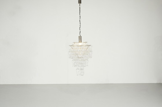 Image 1 of Giogali chandelier by Angelo Mangiarotti for Vistosi, Italy 1970.