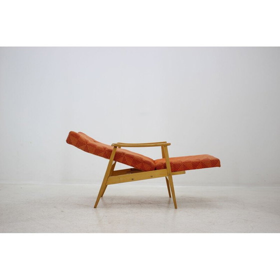 Image 1 of Vintage pair of adjustable armchairs with footstools by Thon, 1970.