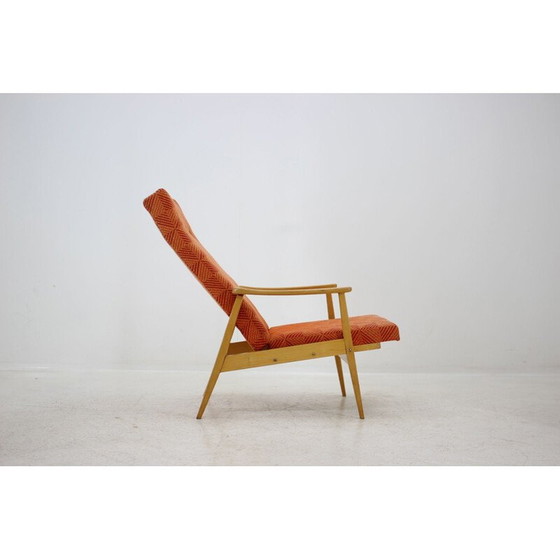 Image 1 of Vintage pair of adjustable armchairs with footstools by Thon, 1970.