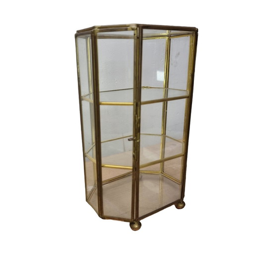 Hollywood Regency Brass Cabinet