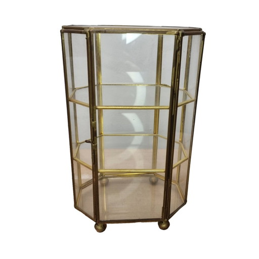 Hollywood Regency Brass Cabinet