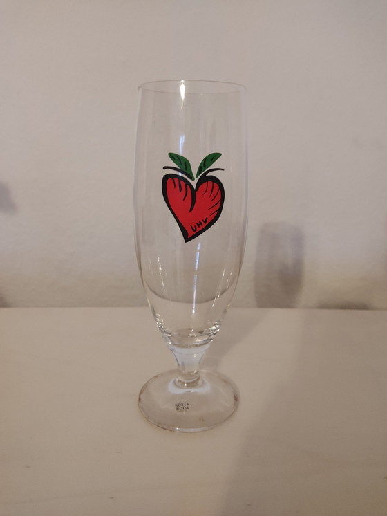 Image 1 of 6x Kosta Boda beer glass Ulrica Hydman Vallien