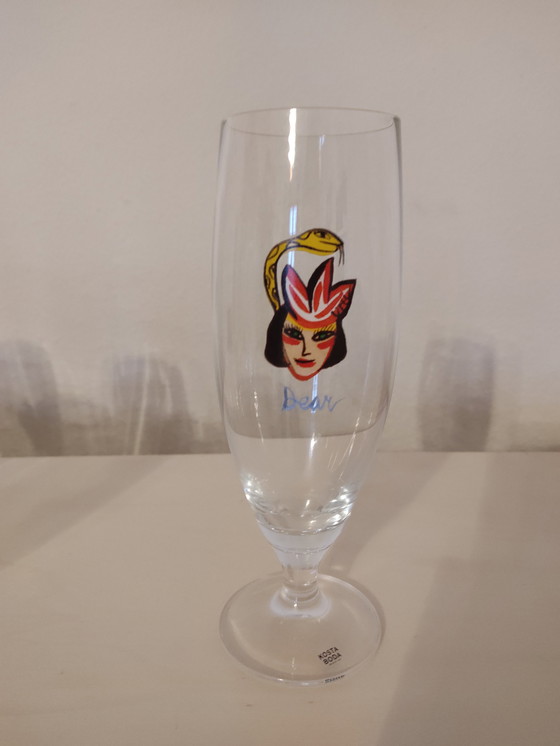 Image 1 of 6x Kosta Boda beer glass Ulrica Hydman Vallien