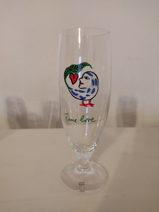 Image 1 of 6x Kosta Boda beer glass Ulrica Hydman Vallien