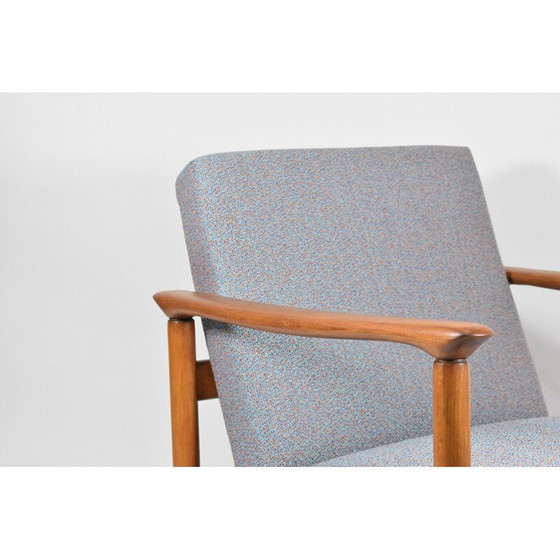 Image 1 of Vintage armchair with multicolored fabric by E.Homa 1960