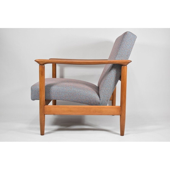 Image 1 of Vintage armchair with multicolored fabric by E.Homa 1960