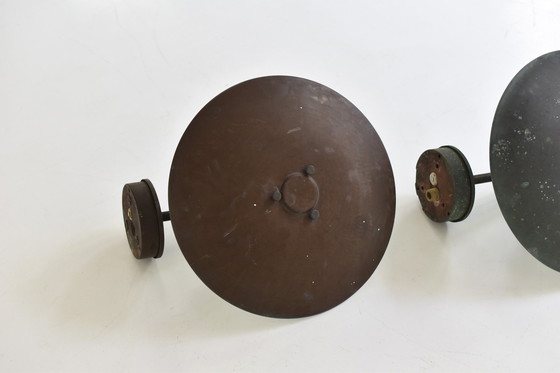 Image 1 of A set of two PH 4.5 copper wall lamps by Poul Henningsen for Louis Poulsen, Denmark 1980s.