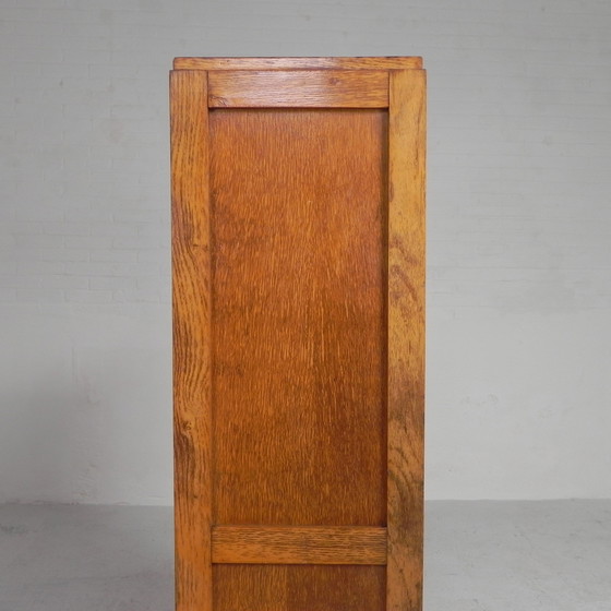 Image 1 of Armoire à volets roulants en chêne avec 2 volets, hauteur 145 cm