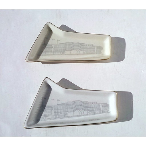 Pair of vintage ashtrays by Gio Ponti for Richard Ginori, 1951