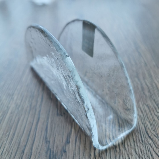 Image 1 of Scandinavian Humppila Glass Napkin, Servetten / Letter Holder