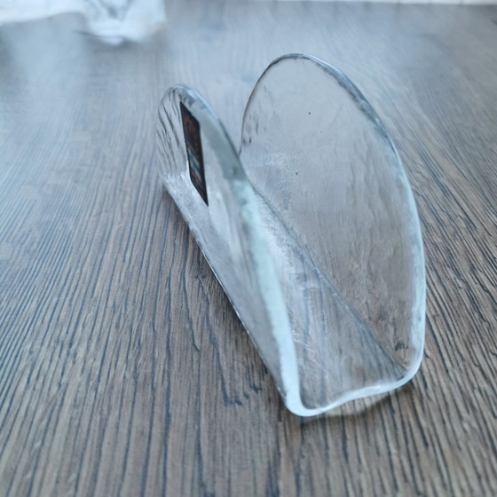 Image 1 of Scandinavian Humppila Glass Napkin, Servetten / Letter Holder