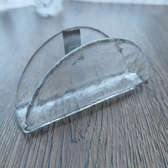 Image 1 of Scandinavian Humppila Glass Napkin, Servetten / Letter Holder