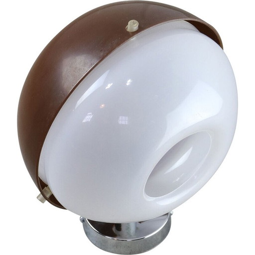 Vintage Spage Age brown plexiglass wall light, Italy 1970