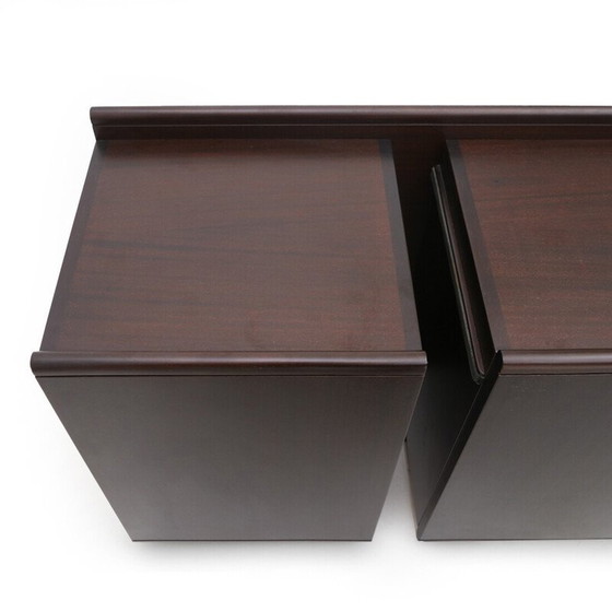Image 1 of Vintage mahogany wood sideboard with extractable table by Giuseppe Scagliotti, 1970