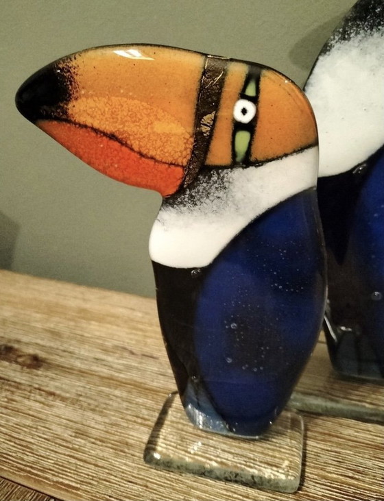 Image 1 of Glass art Toucan Maciej Habrat