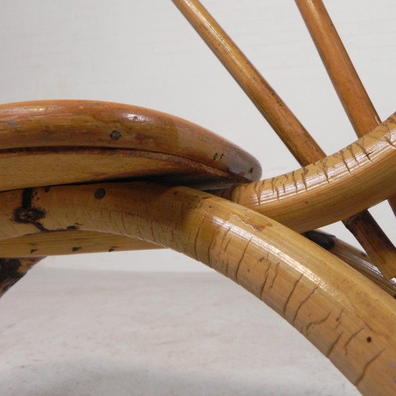 Image 1 of Bamboo Plant Stand With 3 Pots, 1950s