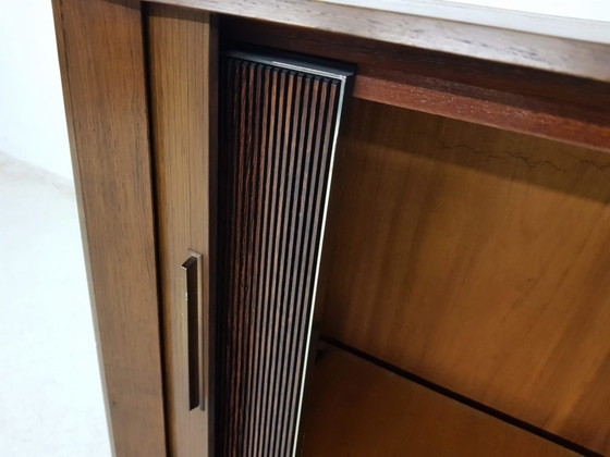 Image 1 of Mid-century audio cabinet with sliding doors