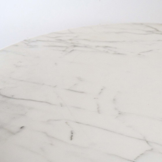 Image 1 of Vintage Neoz high table in mahogany-stained cherry and white Carrara marble by Philippe Starck, 1990