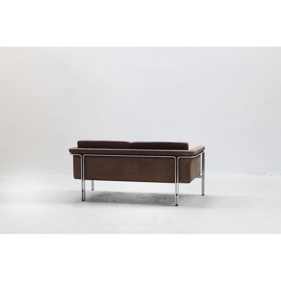 Image 1 of Vintage brown leather sofa by Horst Bràning for Alfred Kill International, Germany 1968