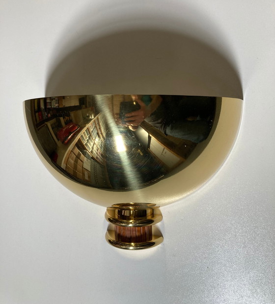 Image 1 of Brass wall lamp.