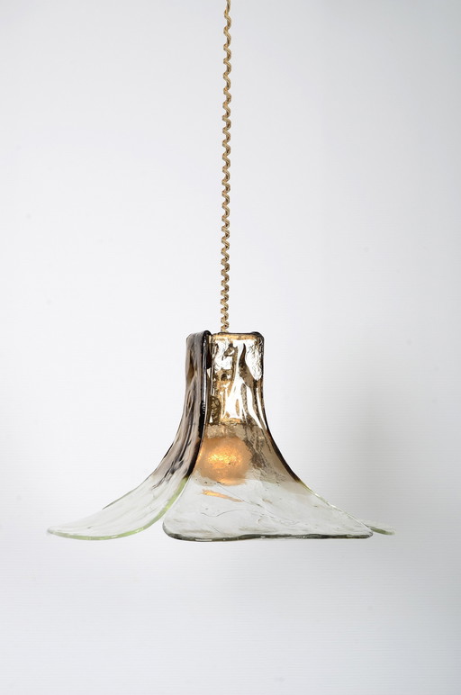 Kalmar Ice Glass Tulip Lamp By Carlo Nason