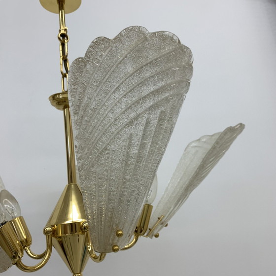 Image 1 of Italian Murano Glass Chandelier Hollywood Regency design - 1970s