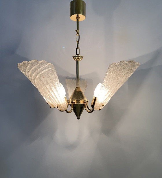 Image 1 of Italian Murano Glass Chandelier Hollywood Regency design - 1970s