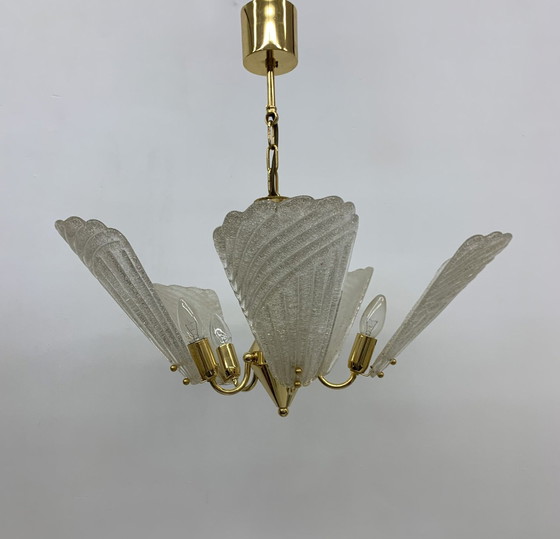 Image 1 of Italian Murano Glass Chandelier Hollywood Regency design - 1970s