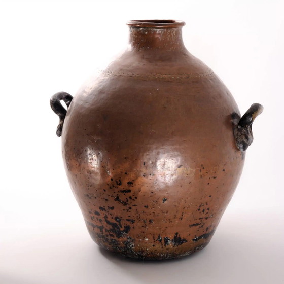 Image 1 of POT À HARICOTS ANTIQUE EN CUIVRE ÉGYPTIEN