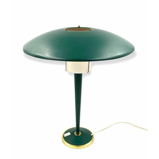 Image 1 of Lampada da tavolo vintage verde petrolio, Francia anni '60