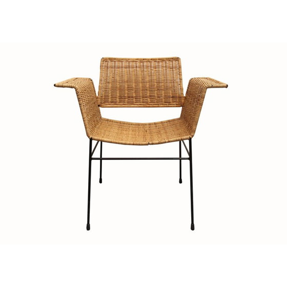 Image 1 of Poltrona vintage in vimini di Herta Marta Witzemann per Erwin Behr, anni '60