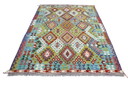 Kilim afgano originale in stile antico, 247 x 178 cm, condizioni eccellenti.