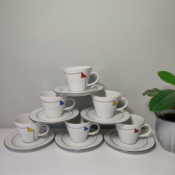 Image 1 of 6x Van Nelle Cup and saucer