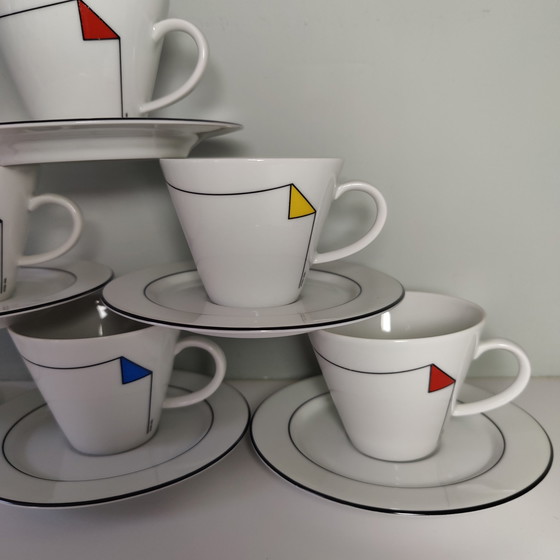 Image 1 of 6x Van Nelle Cup and saucer